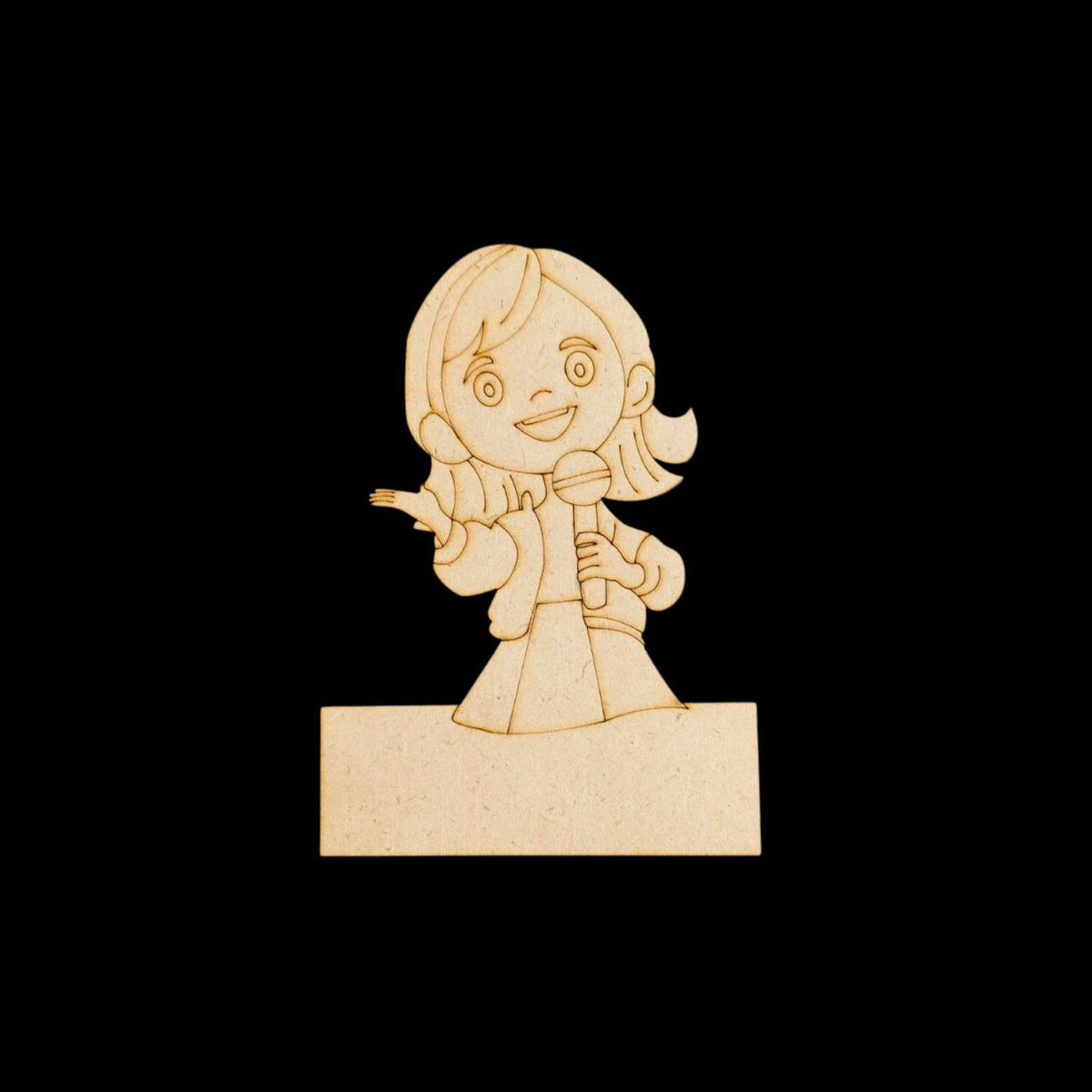 Singer Girl (Mini Fridge Magnet Name Board) MDF
