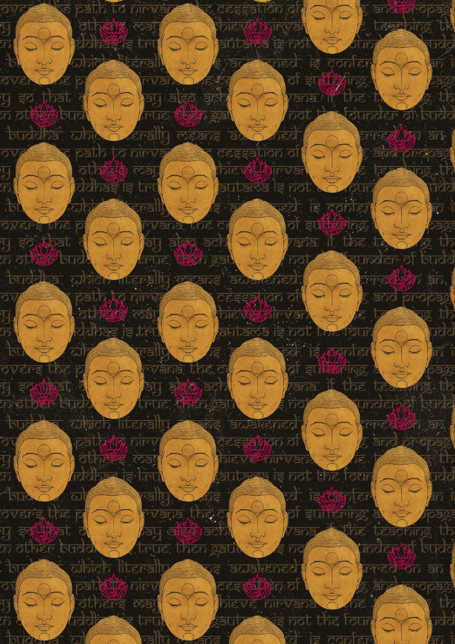 Sleeping Buddha Script ( Decoupage Papers )