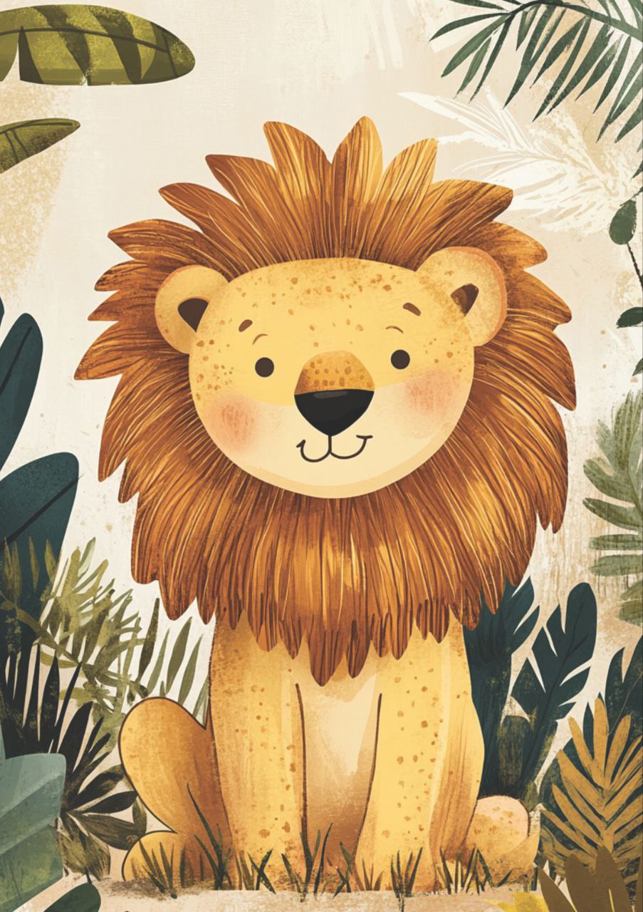Smiling Lion (Decoupage Paper)