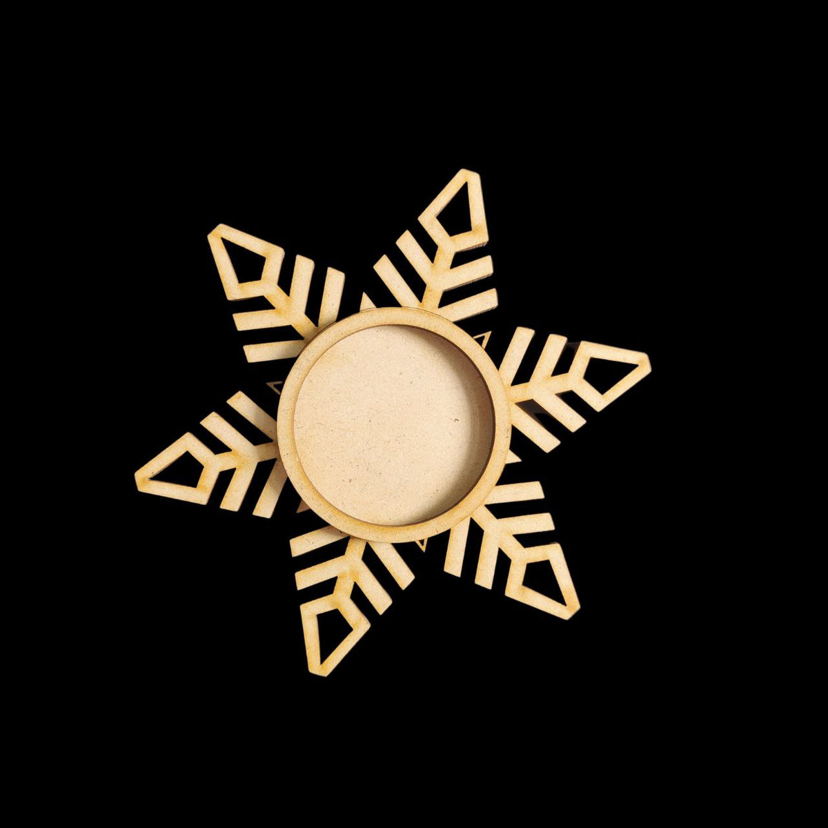 Snowflake (MDF tealight base - Christmas Festive) 6