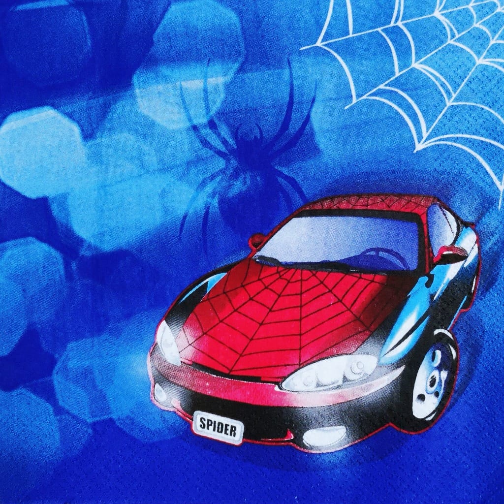 Spiderman car ( German Napkins Tissues )