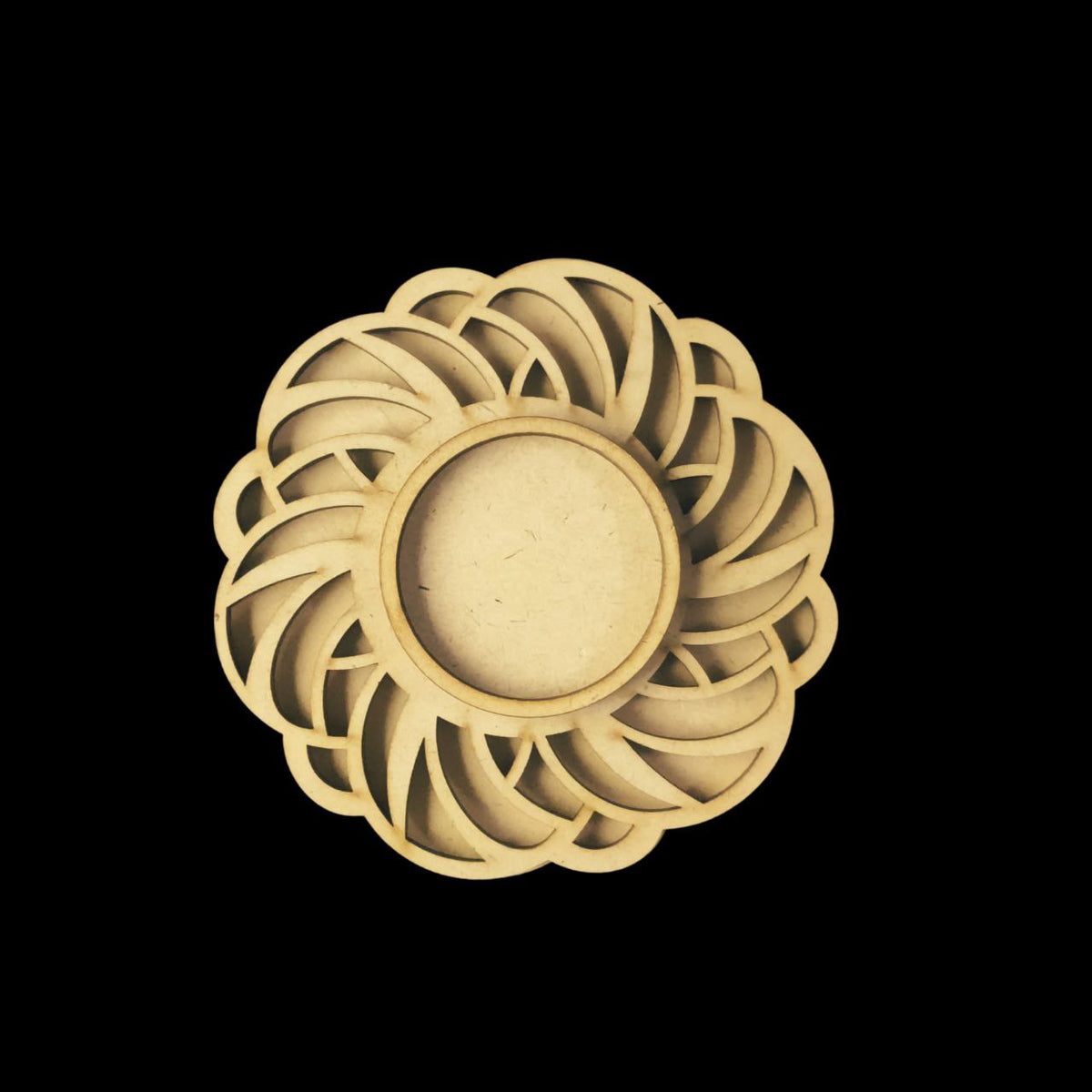 Spiral Curves - Cutwork Tealight holder (MDF) Diwali Festive Collection