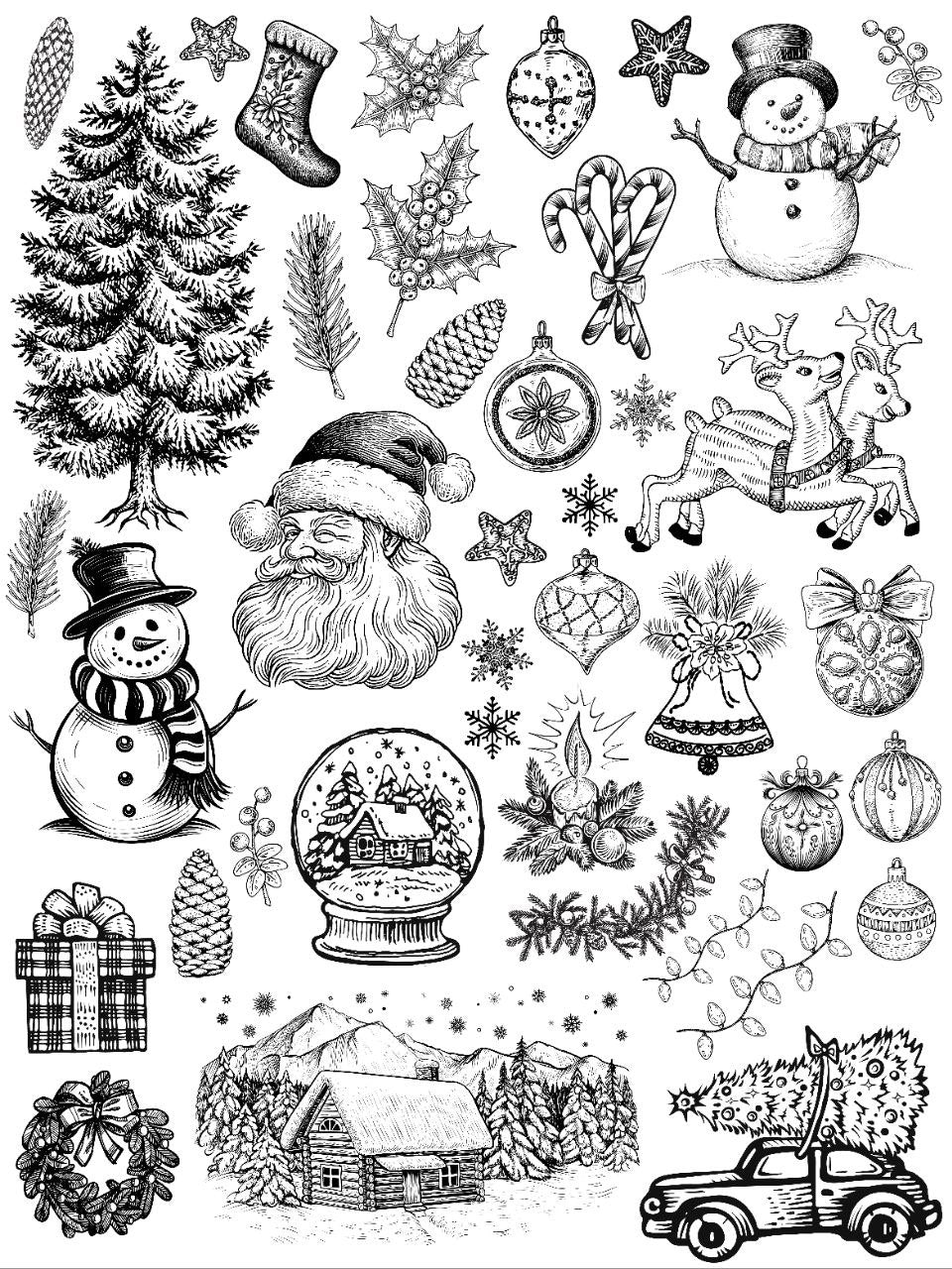 Spirit of Christmas - Elements (Instant Transfer Sheet)