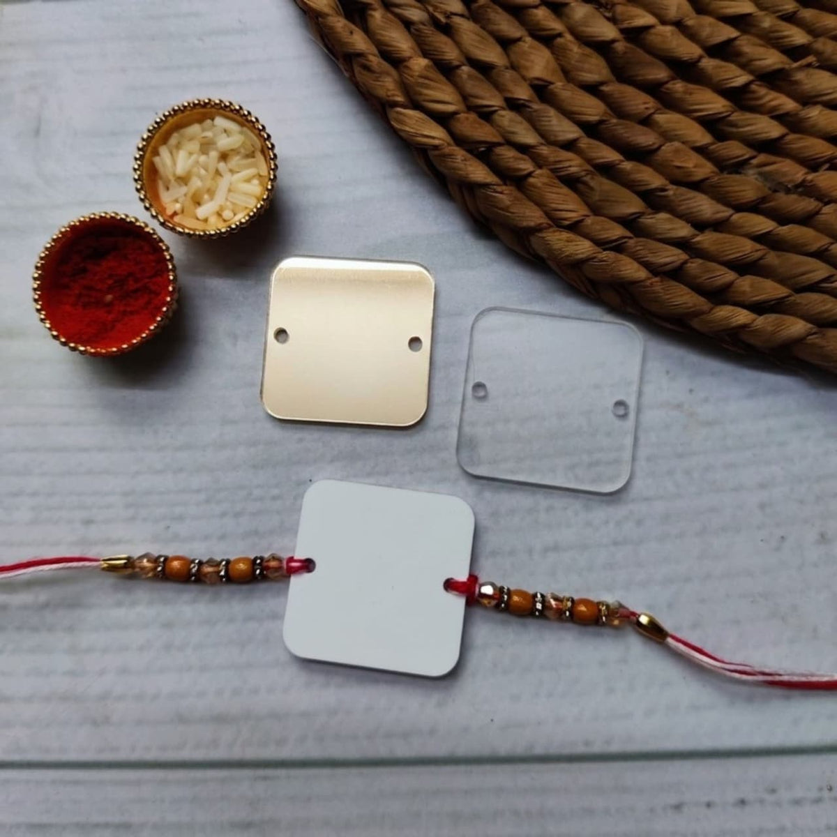 Square Acrylic Rakhi Base