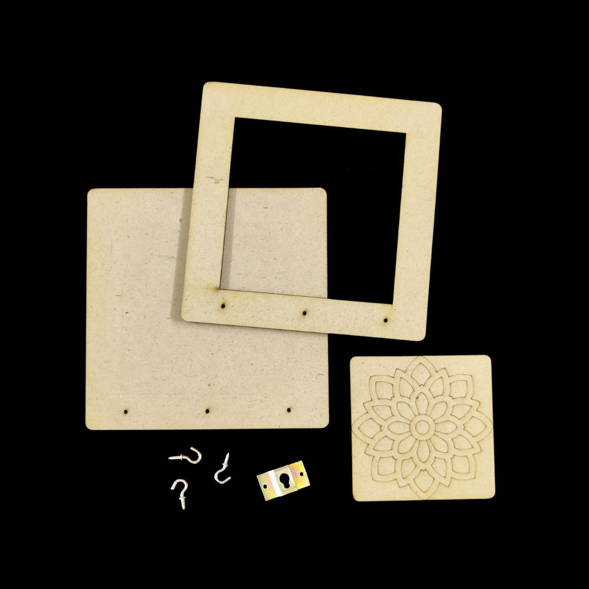 Star Square -1(Ethnic Keyholder - DIY Festive MDF)