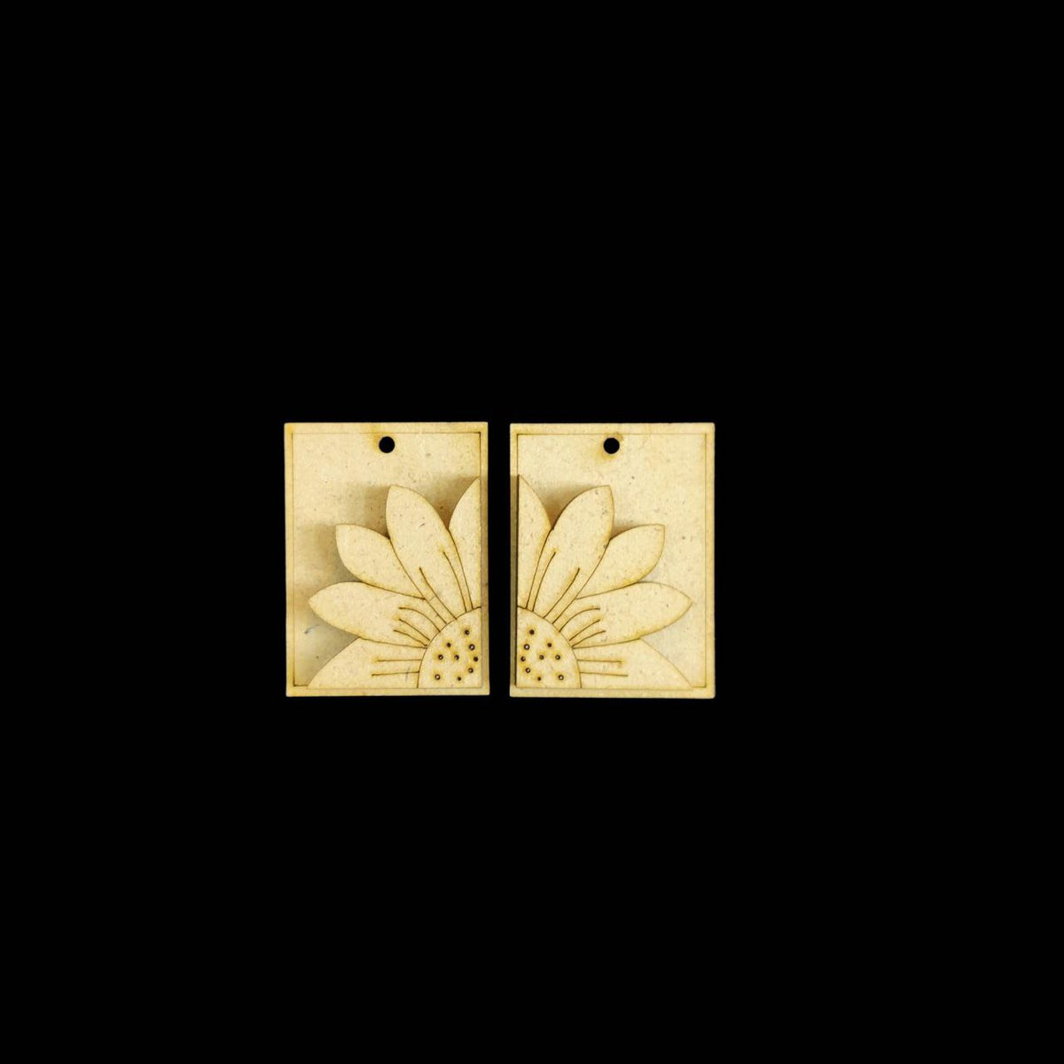 Sunflower Duo - Earring Base (MDF)
