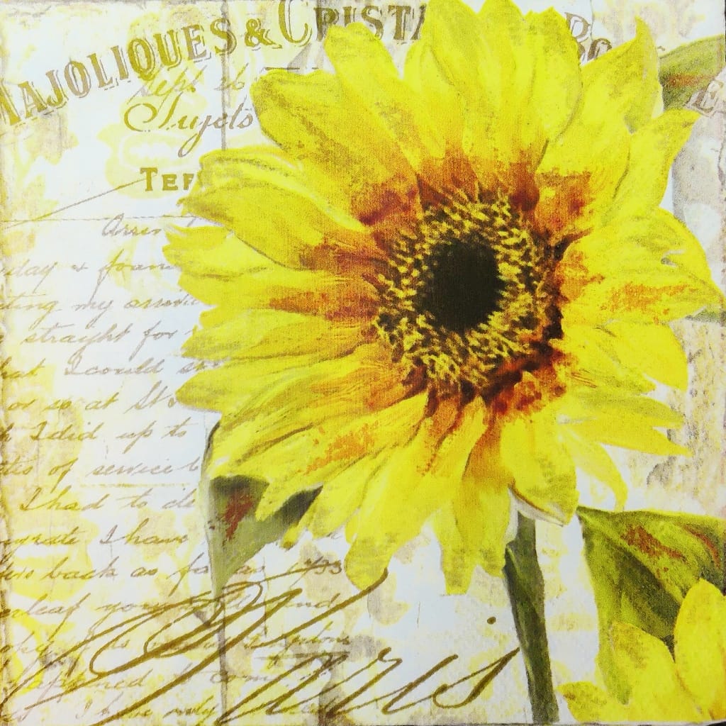 Sunflower print ( German Napkins Tissues )