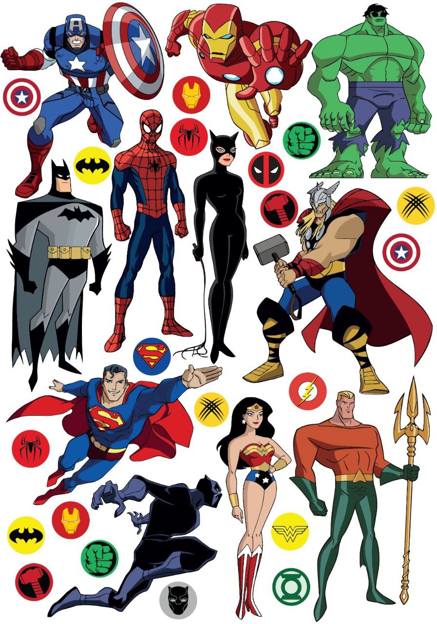 SuperHeroes (Kids - Instant Transfer Sheets )