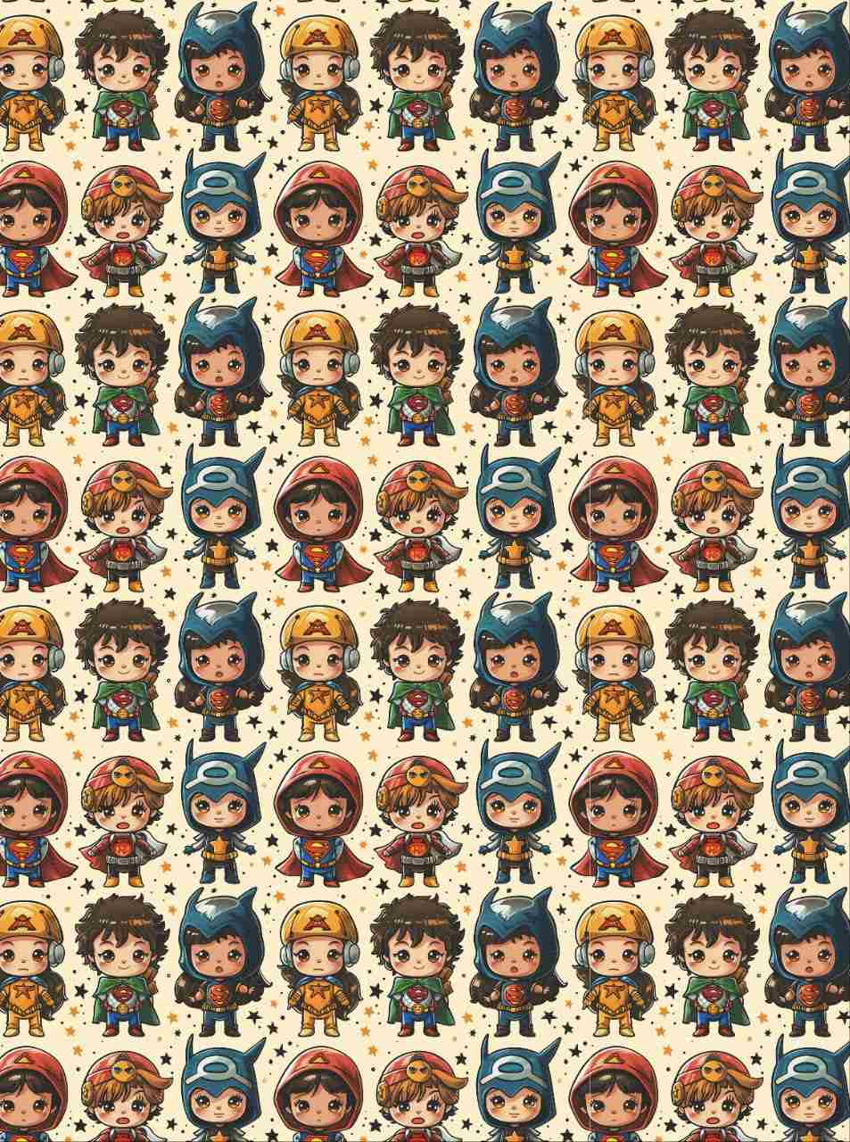 Superheroes - Seamless Pattern (Decoupage Paper)