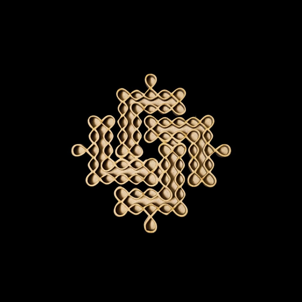 Swastika - Kolam Rangoli (MDF Base)