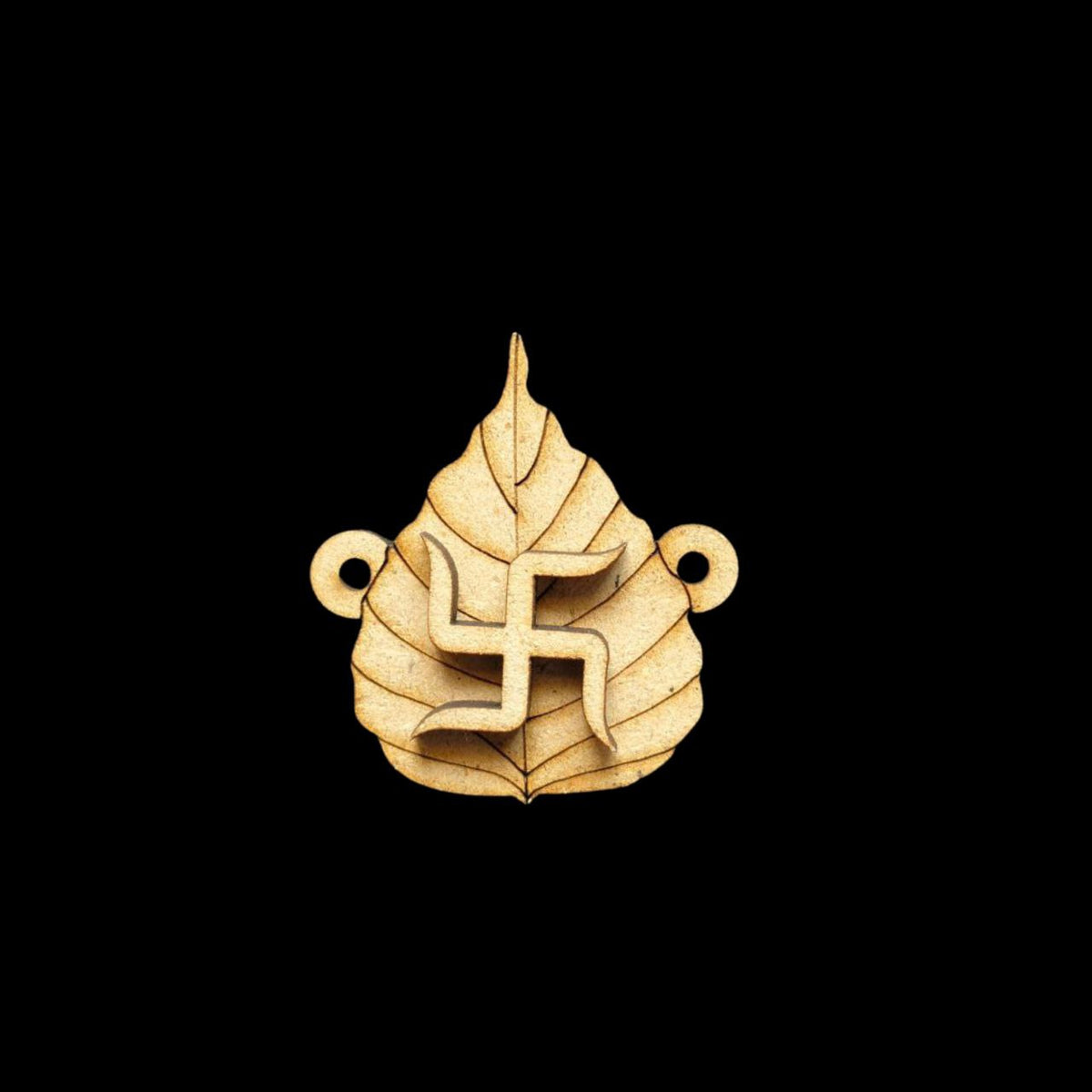 Swastika on Leaf Traditional Rakhi (MDF Lasercut Base)