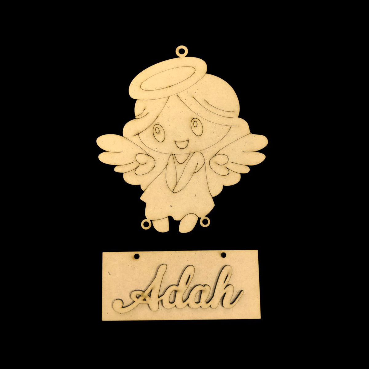 Sweet Angel ( Mini name plate - MDF ) Personalised