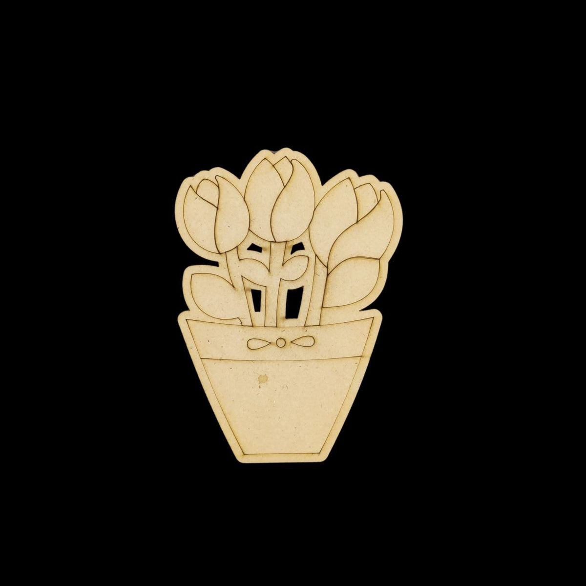 Tulip Pot (Premarked Painting Base) MDF