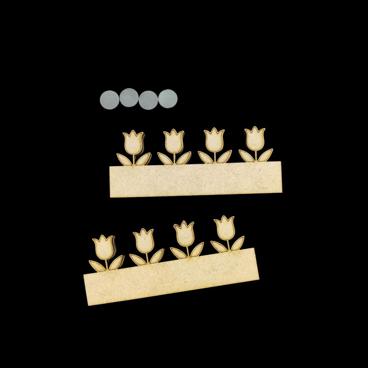 Tulips in a Row - 2 in 1 MDF Base