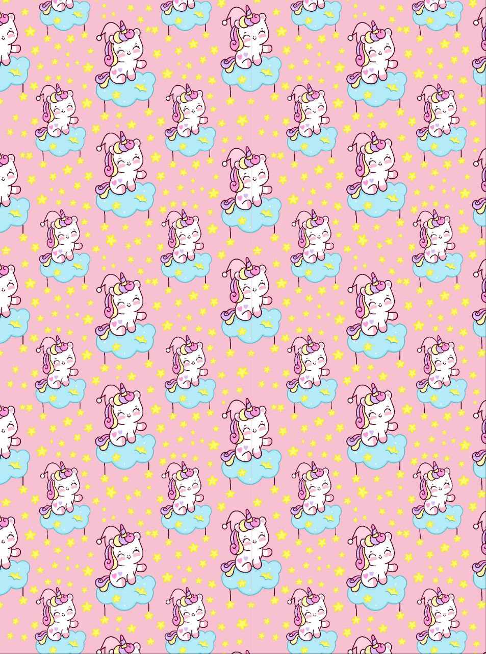 Unicorn Cloud - Seamless Pattern (Decoupage Paper)