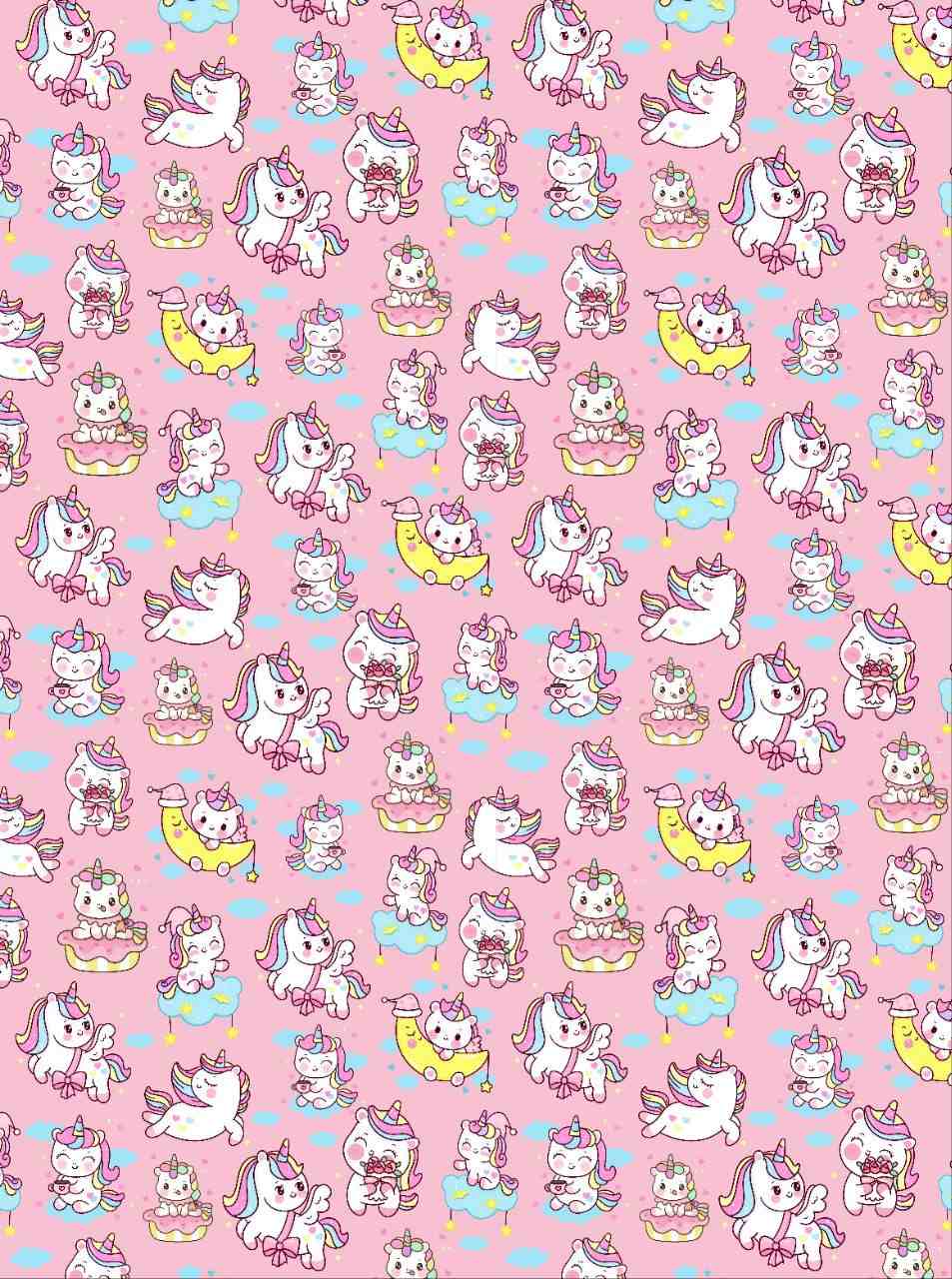 Unicorn moods - Seamless Pattern (Decoupage Paper)