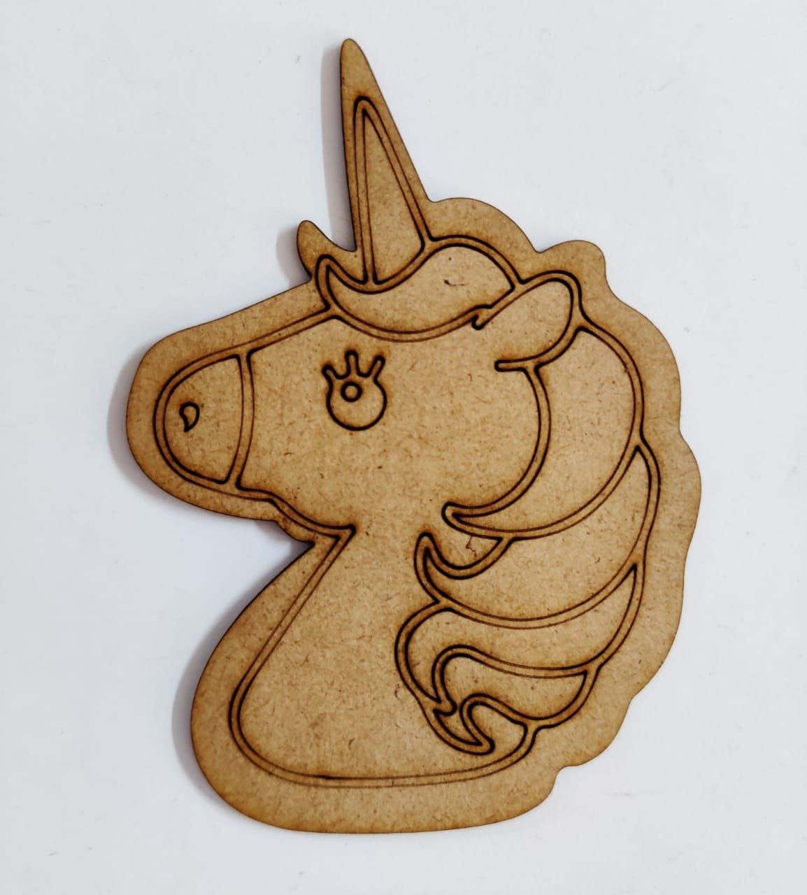 Unicorn - Coloring Base ( Fridge Magnet Base )