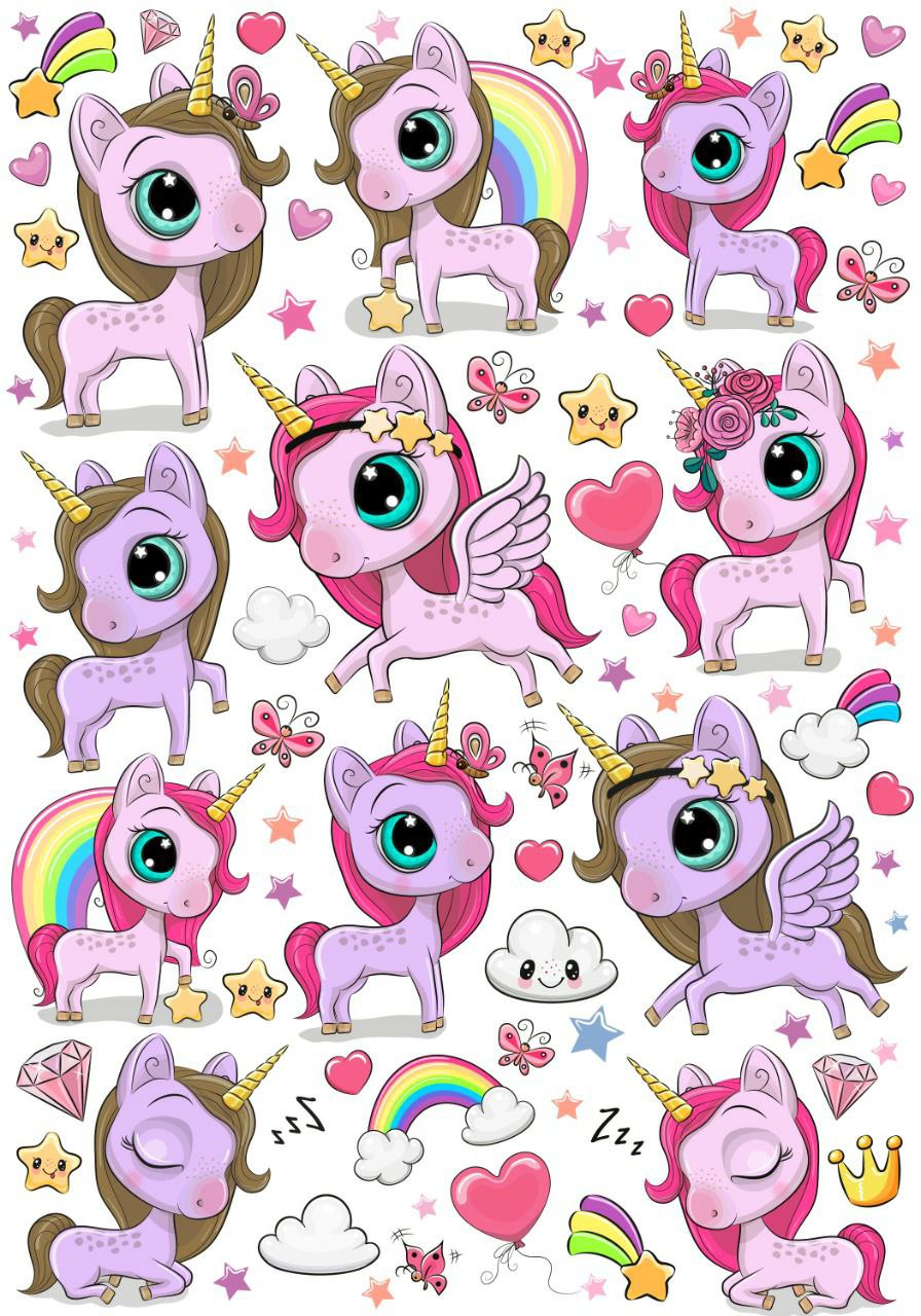 Unicorns r Cute ( Instant Transfer Sheets )