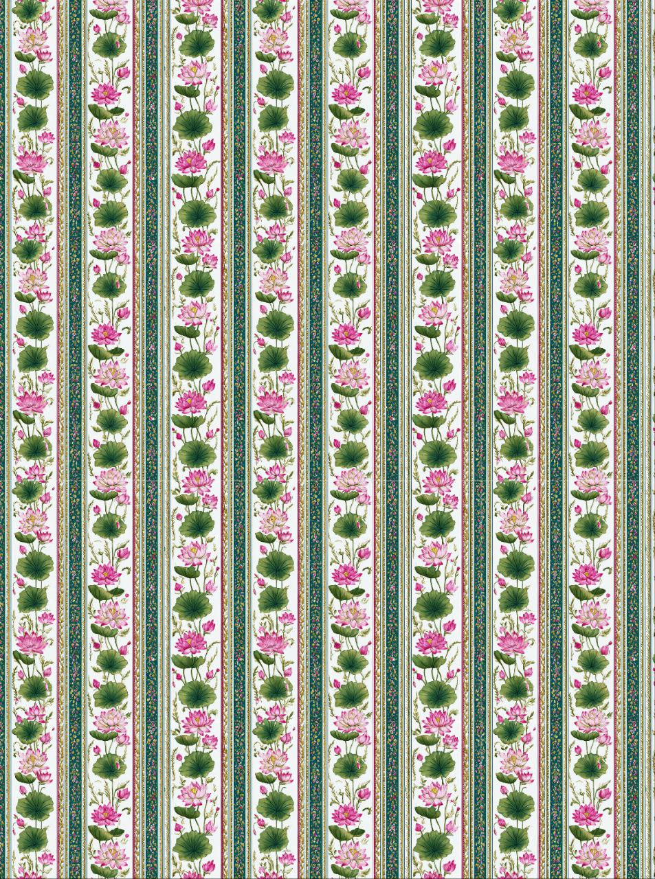 Vertical Floral Stripes (Decoupage Paper)