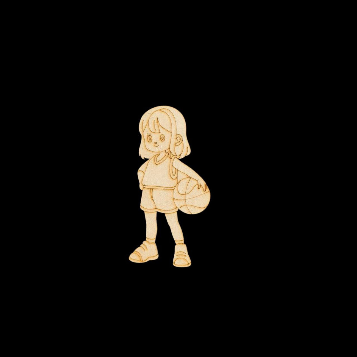 Basketball - Girl (MDF - Premarked Painting base)
