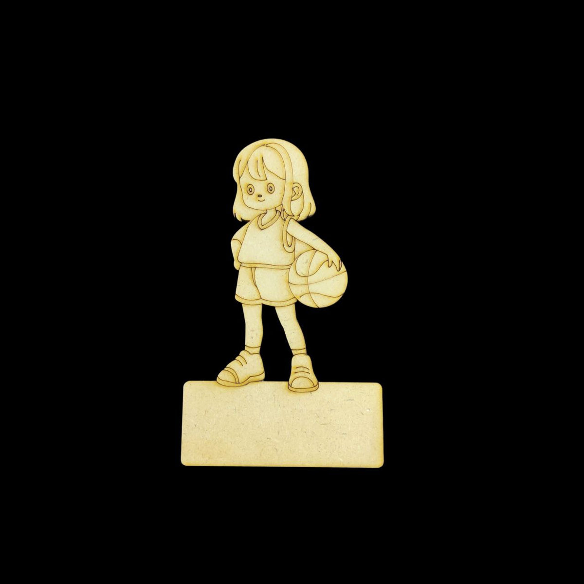 Basketball Girl (Mini Fridge Magnet Name Board) MDF