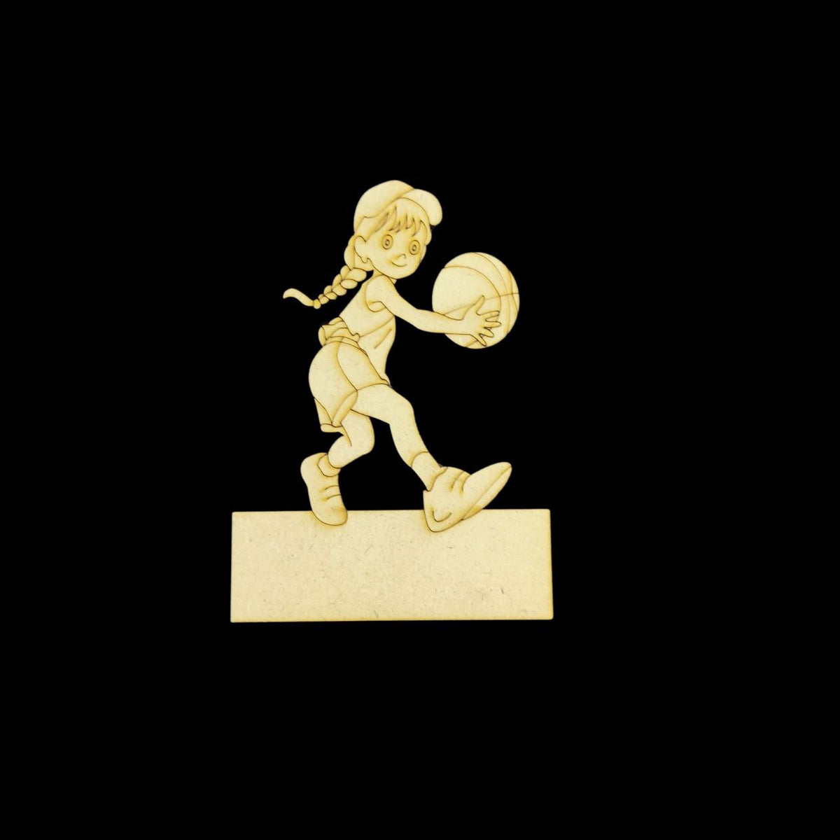 Basketball - Girl (Mini Fridge Magnet Name Board) MDF