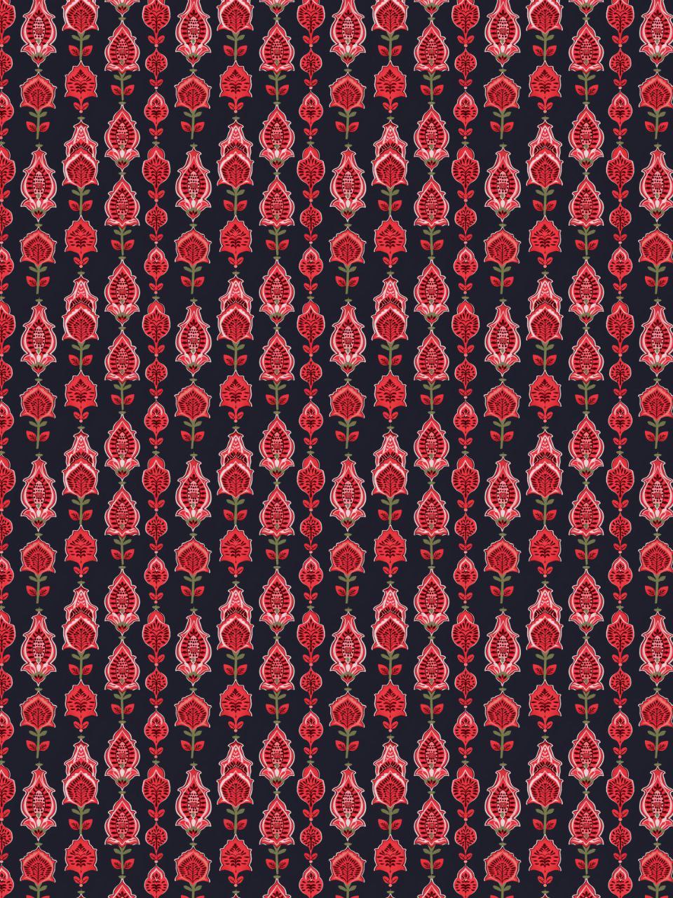 Wild Flowers - Block Print Seamless (Instant Transfer Sheet)