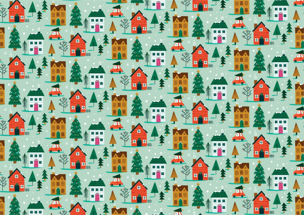Winter Houses - Seamless ( Christmas - Decoupage Sheet )