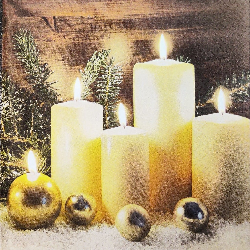Christmas Candles ( German Napkin Tissues )
