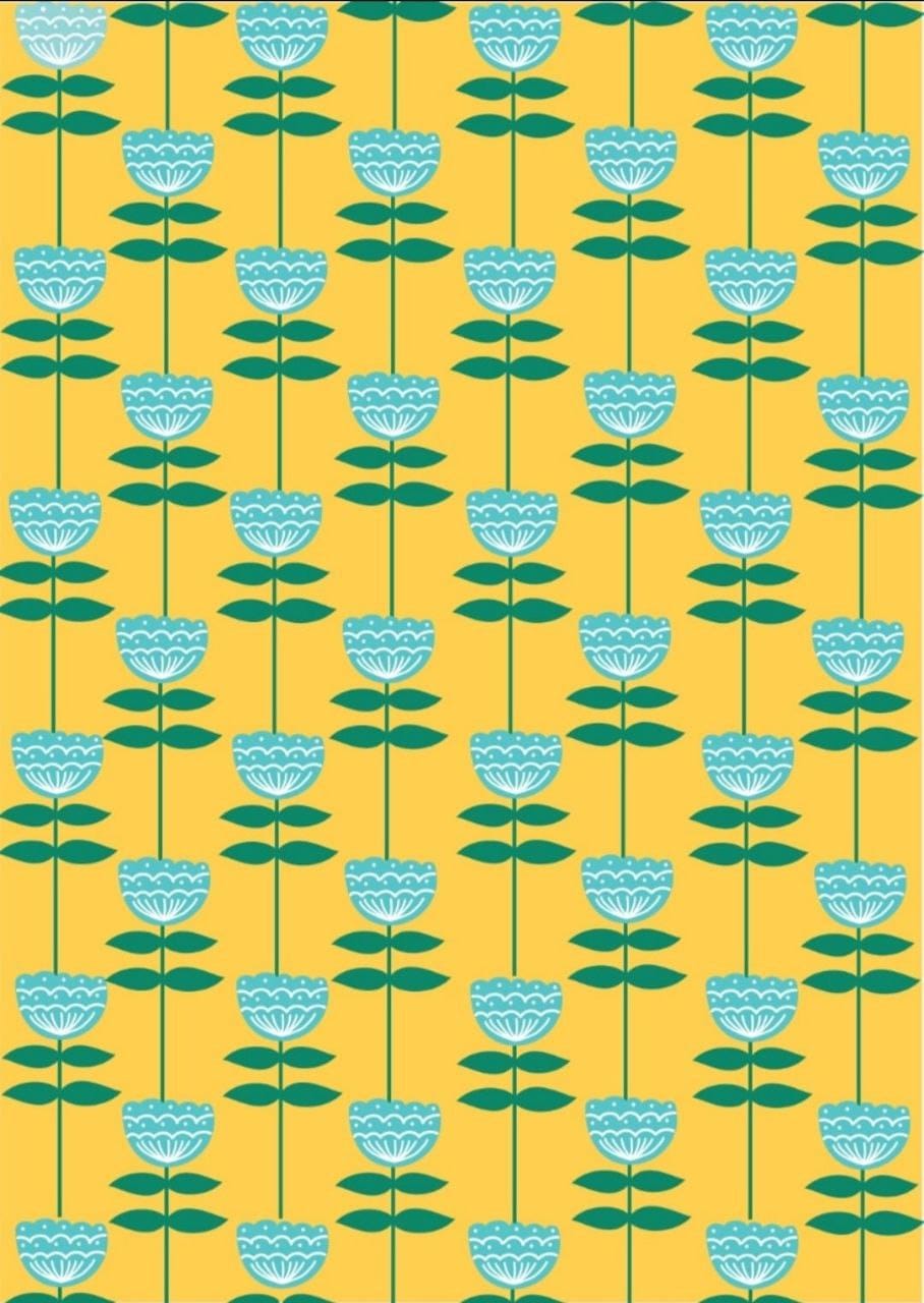 Yellow n blue Traditional ( Instant Transfer Sheets )