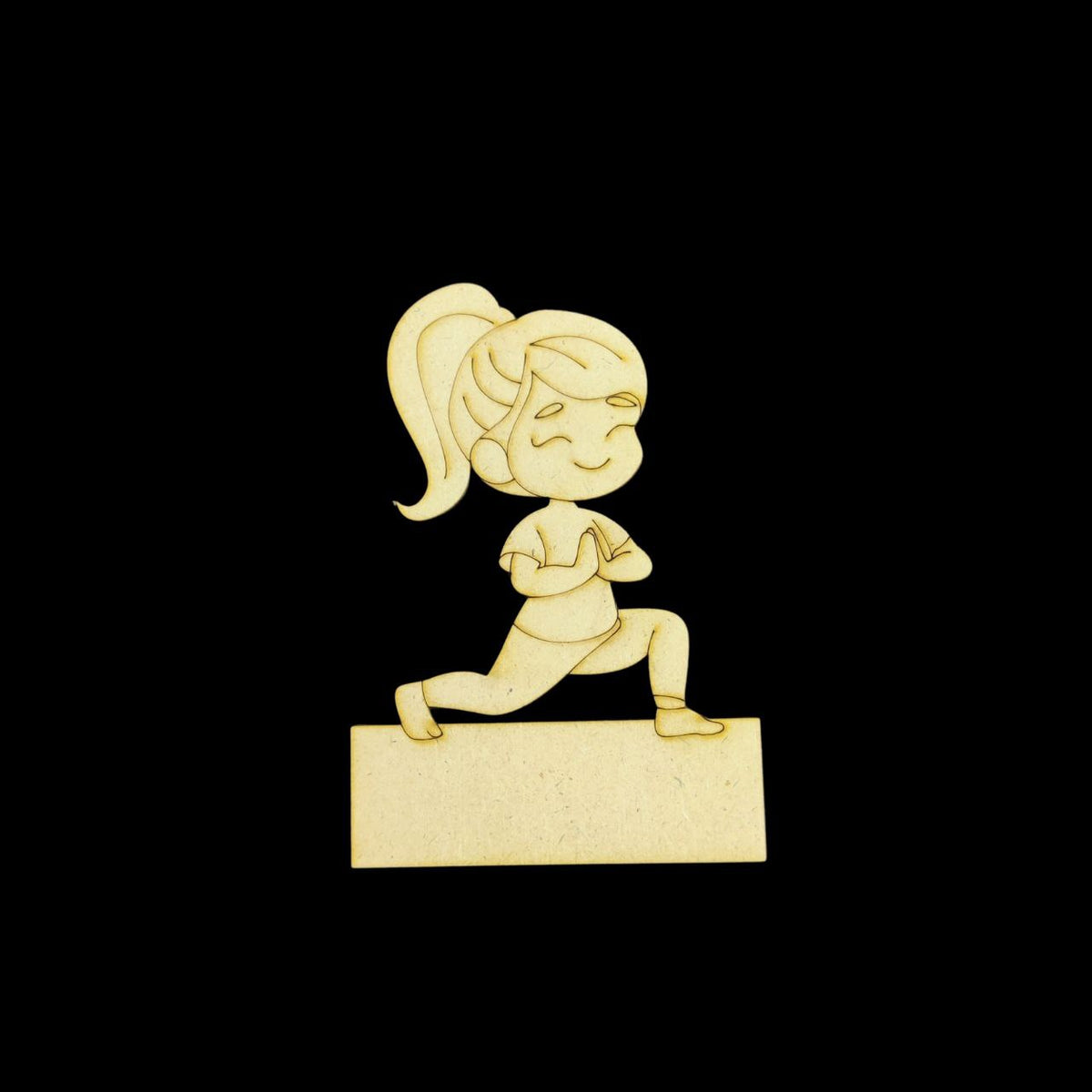 Yoga Girl Namastey (Mini Fridge Magnet Name Board) MDF