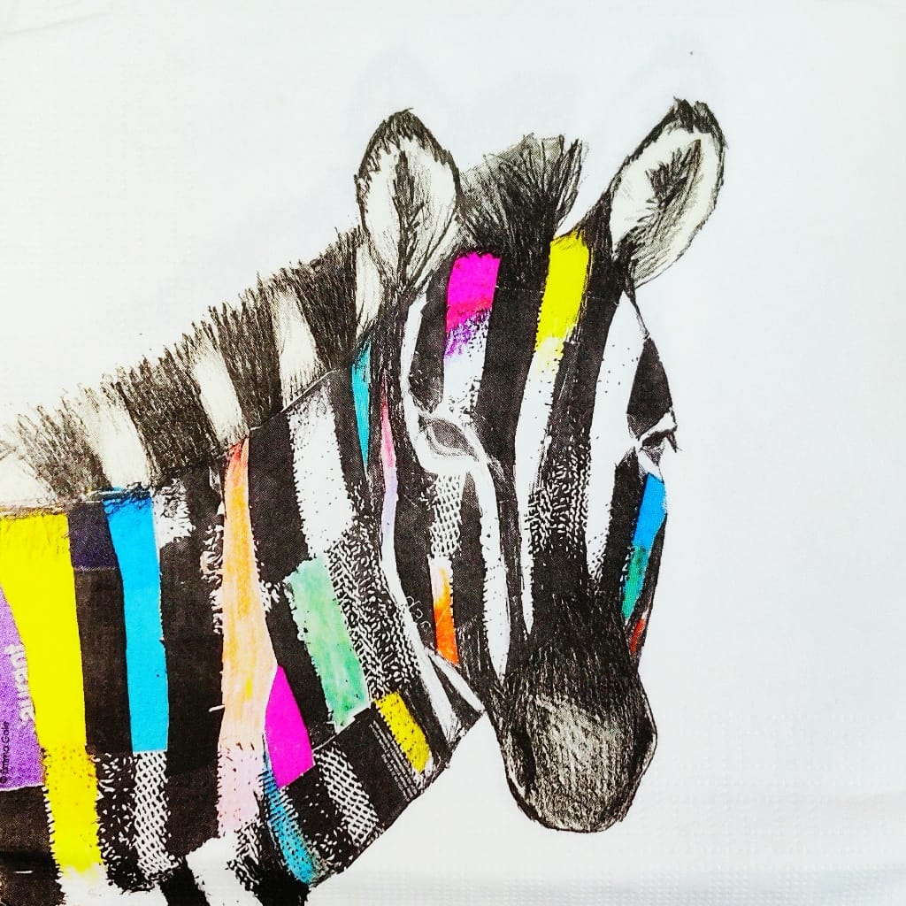 Zebra colorful ( German Napkins Tissues )