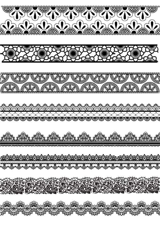 B/W Ethnic Strips ( Instant Transfer Sheets )