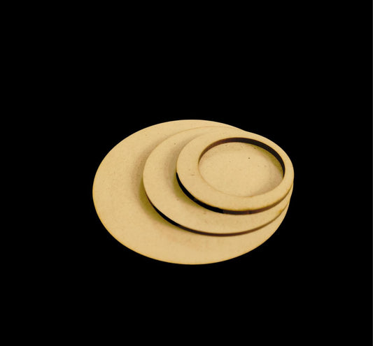 Disc shapes - MDF tealight holder ( Diwali / Festive collection )