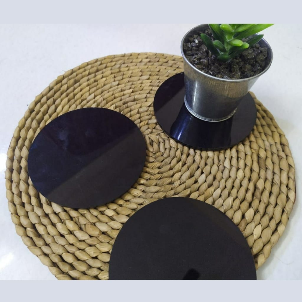 Coaster Black ( Acrylic Coaster )