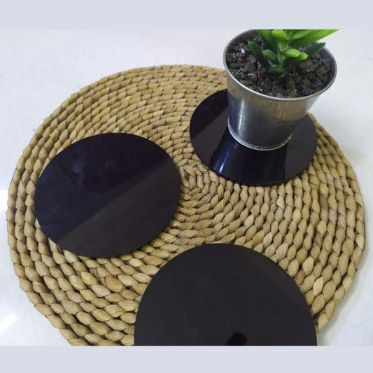 Coaster Black ( Acrylic Coaster )