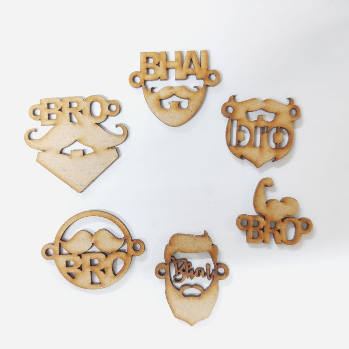 Set of 6 ( Bro Designs ) Rakhi Bases