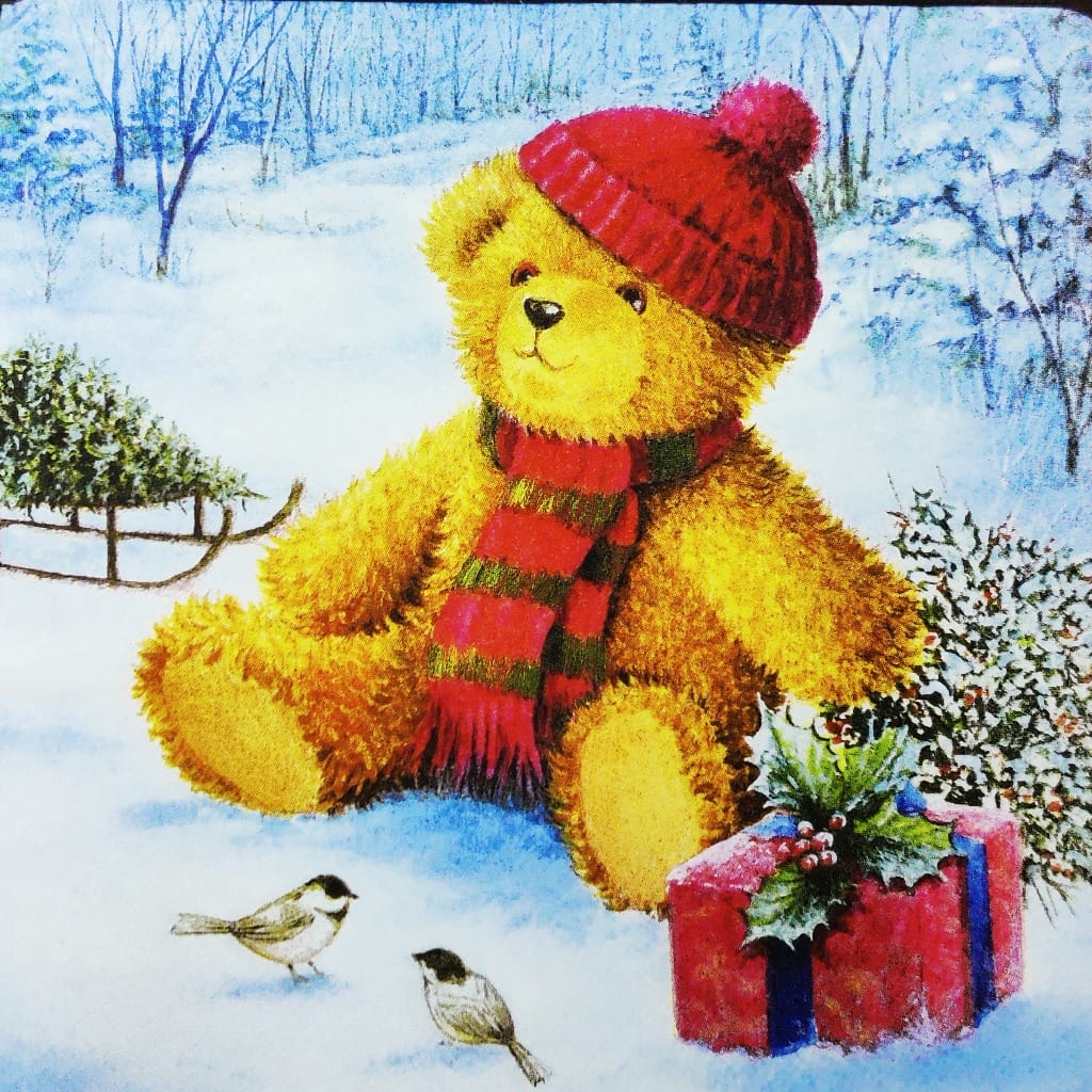 Xmas Teddy ( German napkin tissues )