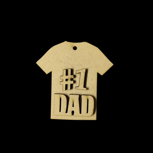 #1 Dad - MDF Keychain Base (Father's Day)