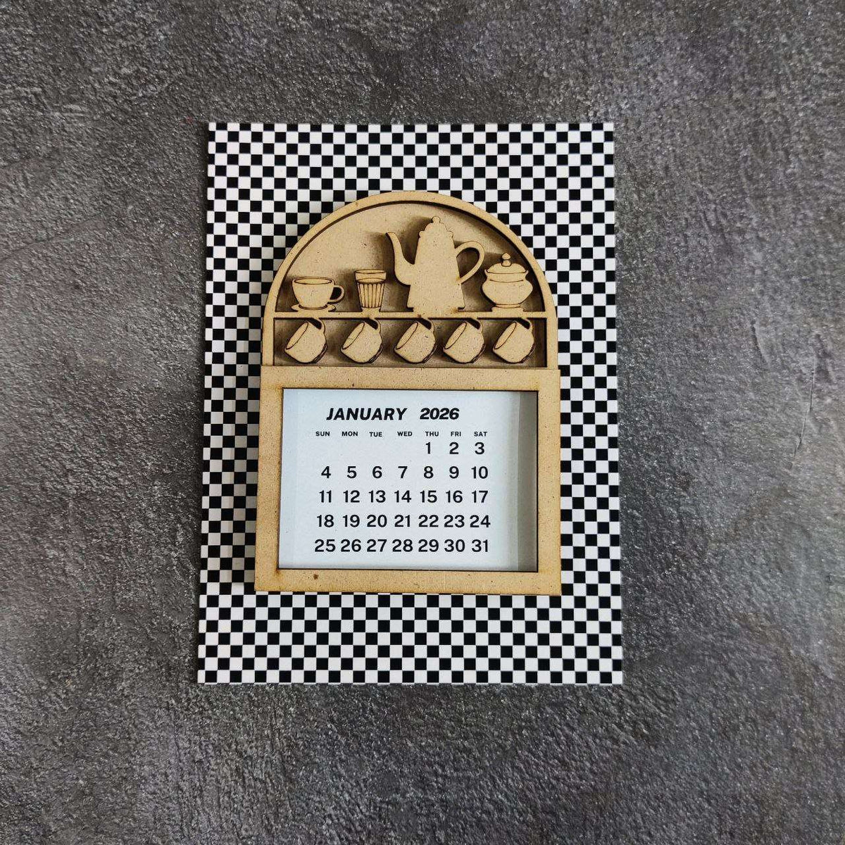 Fridge Magnet Calendar Kit 2026 (Chai/Tea)