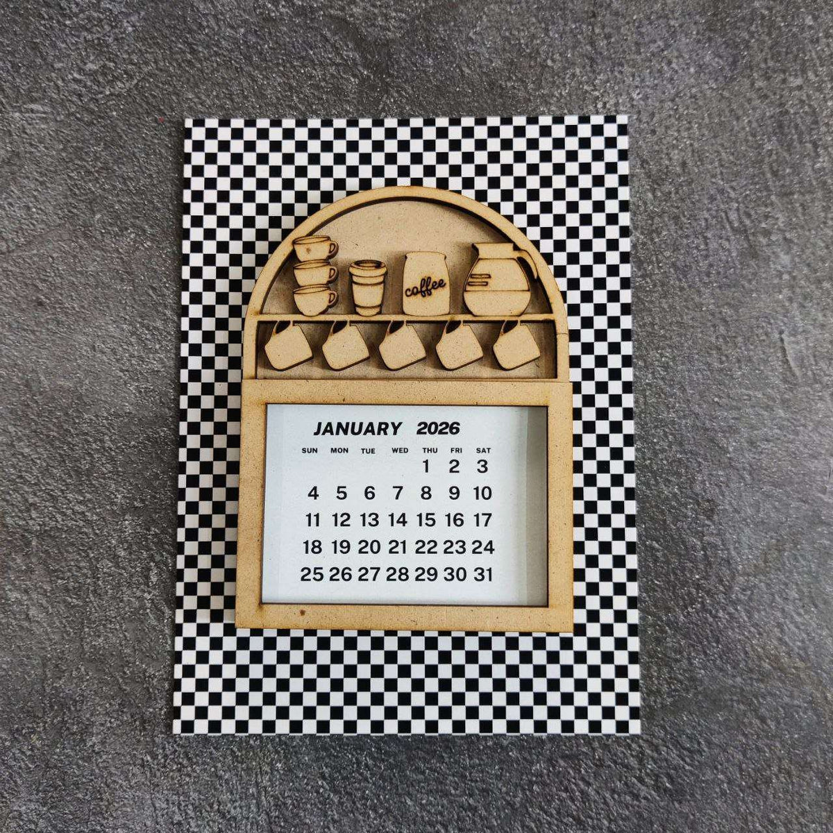 Fridge Magnet Calendar Kit 2026 (Coffee)