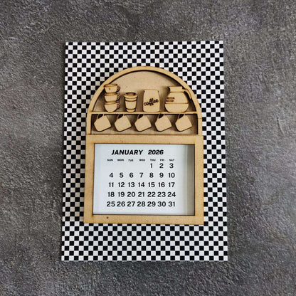 Fridge Magnet Calendar Kit 2026 (Coffee)