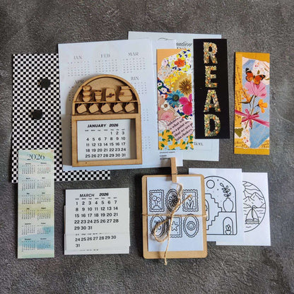 Fridge Magnet Calendar Kit 2026 (Coffee)