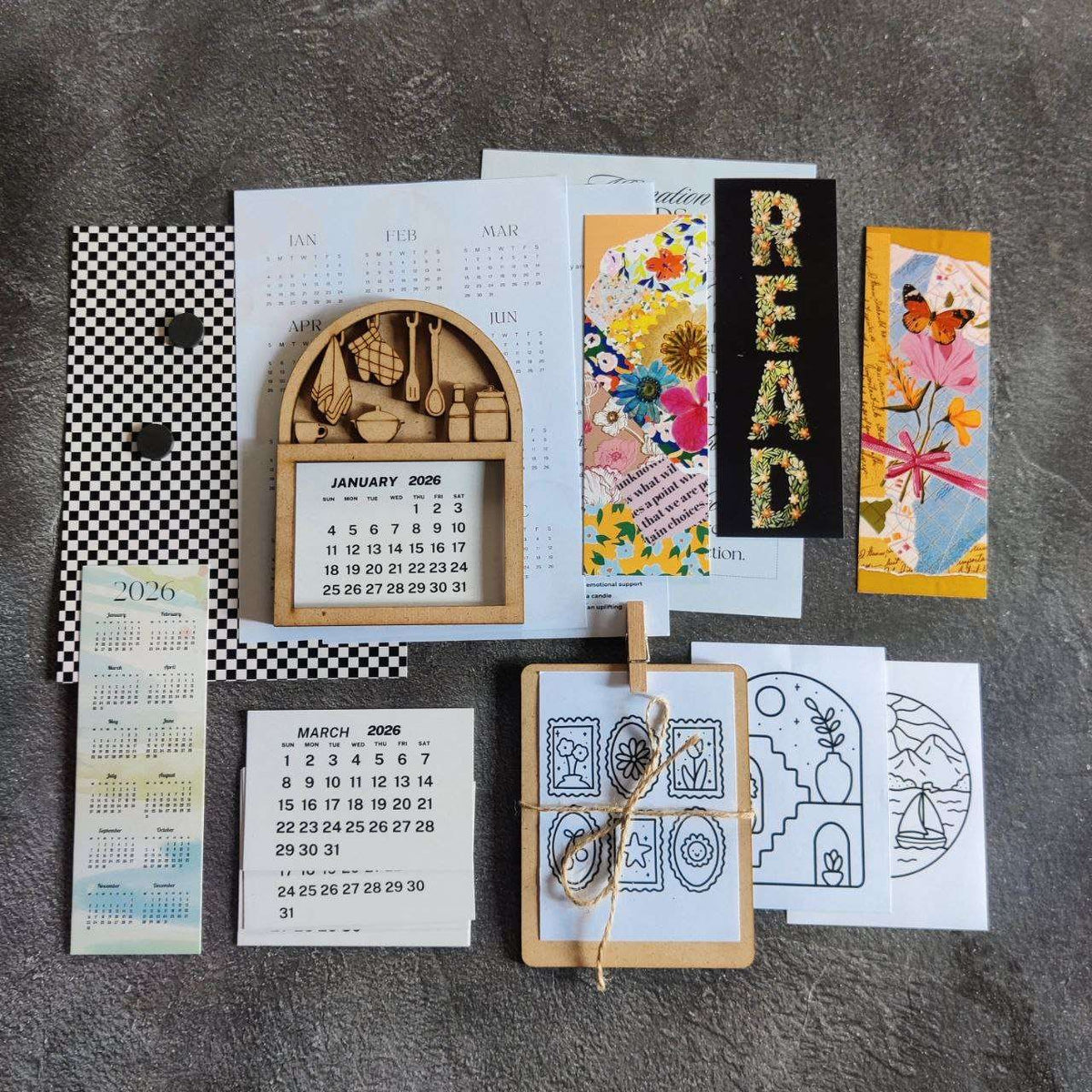 Fridge Magnet Calendar Kit 2026 (Kitchen)