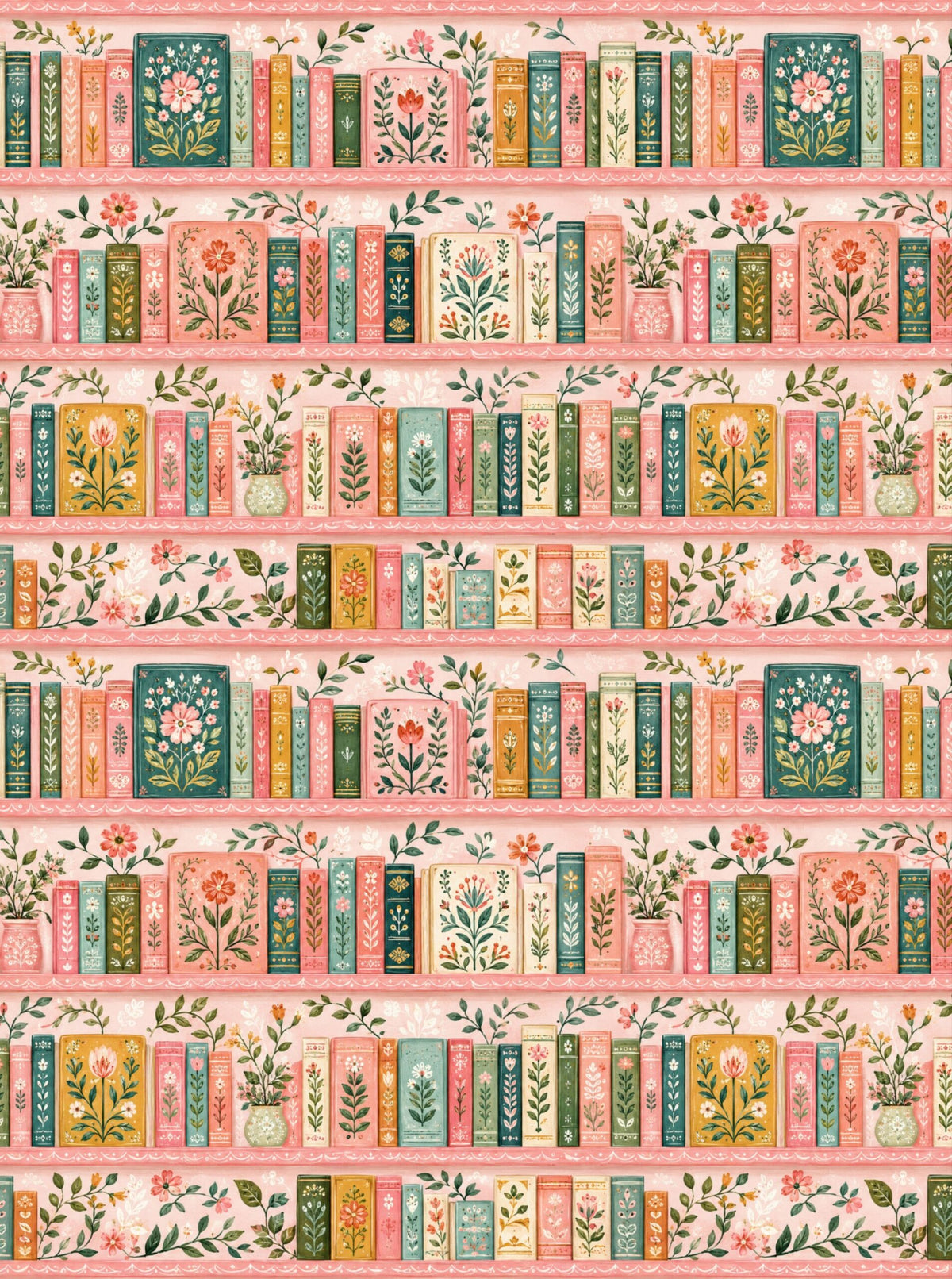 Teacher's Day Full Size Bookshelf (Decoupage Paper)