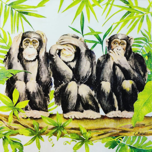 3 Monkeys ( German Napkins Tissues )
