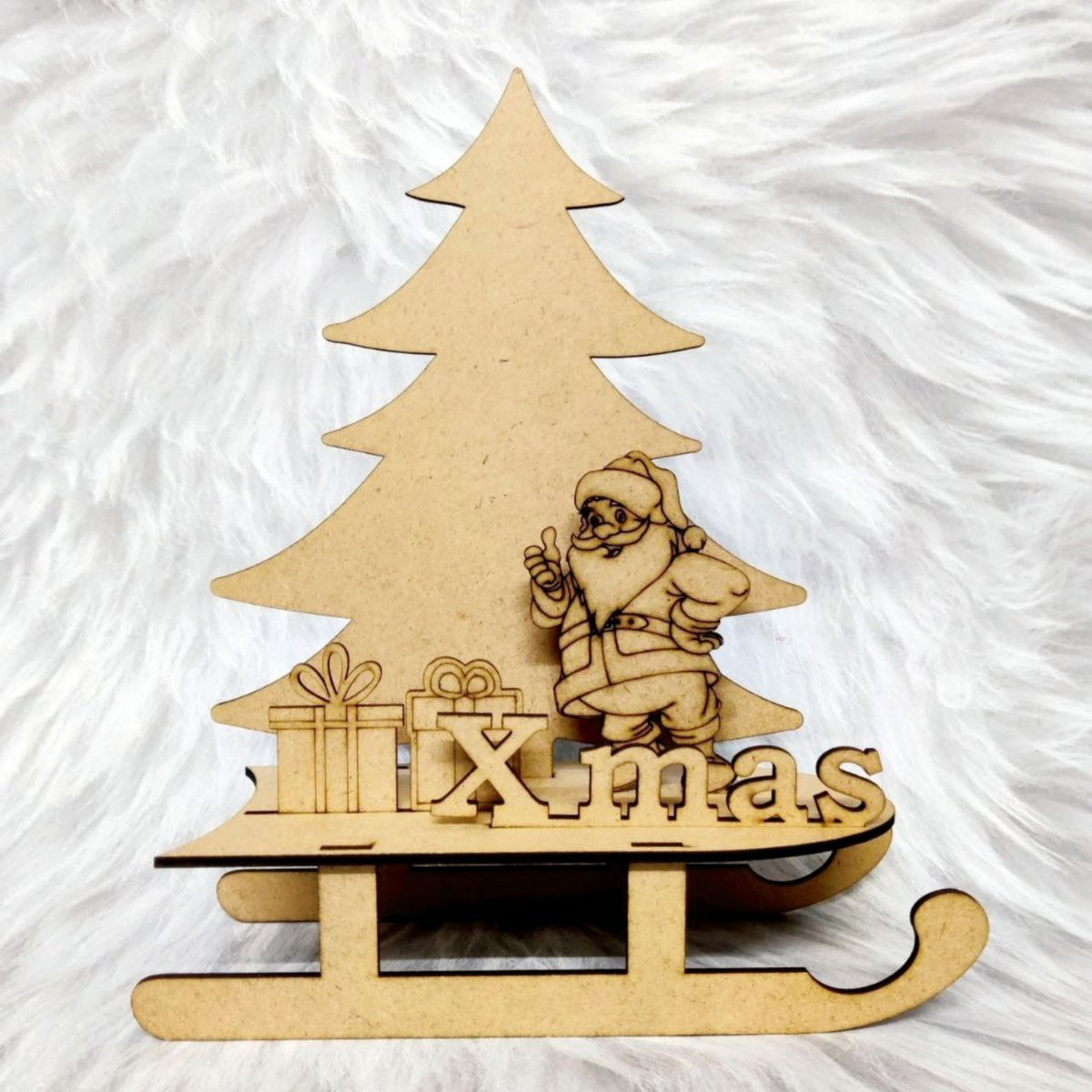 3D Christmas Sledge ( Christmas Collection - MDF Base )