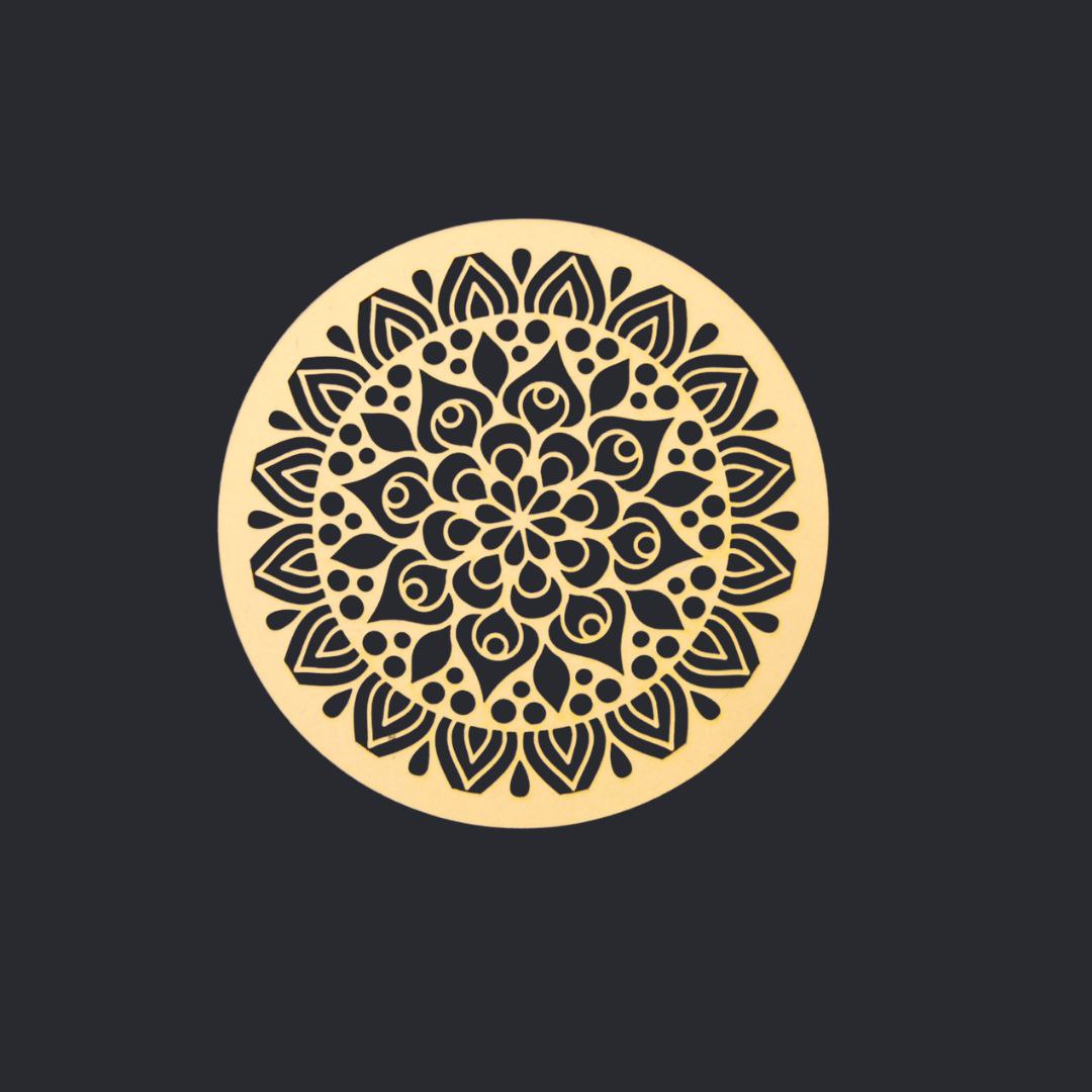Round -Platter/coaster ( Diwali - MDF )