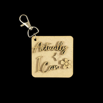Be Positive - Cute Bag Dangler (MDF Lasercut)