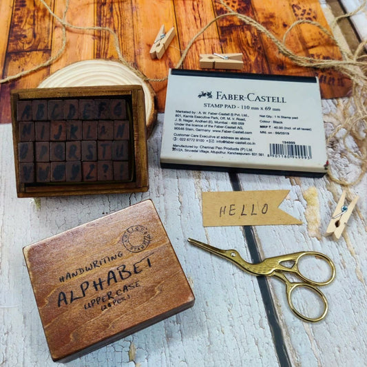 Alphabet Stamps (Wooden Box)  ( Journaling supplies )